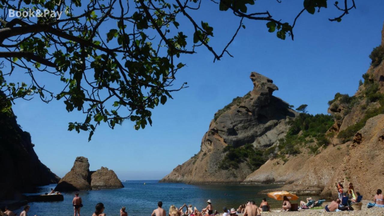 Les Alouettes Studio Avec Terrasse, Garage Et Piscine La Ciotat Esterno foto